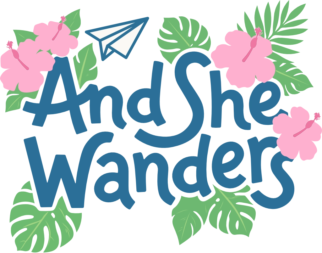 logo and she wanders no bg color